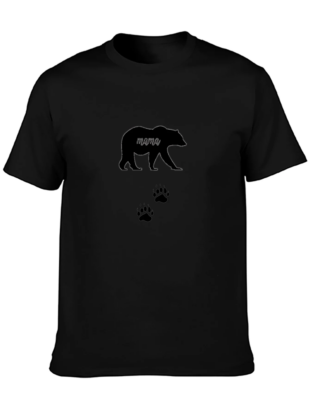 Mama Bear T-Shirt - Black Cotton Tee with Design product image 3