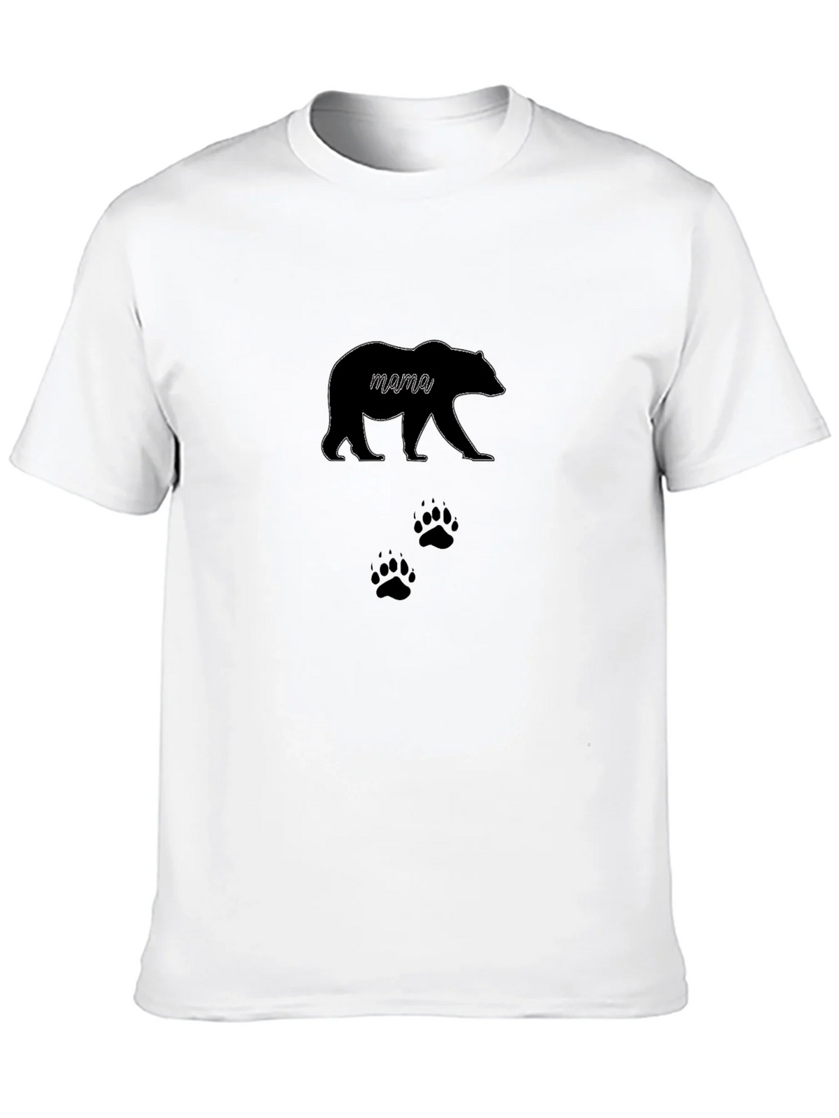 Mama Bear T-Shirt - Black Cotton Tee with Design product image 9