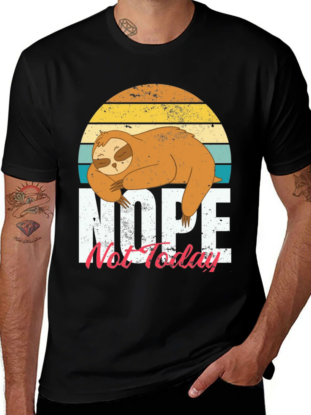 Nope Not Today Sloth Graphic T-Shirt product image 1