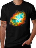 Nebula Galaxy Print Black T-Shirt product image 1