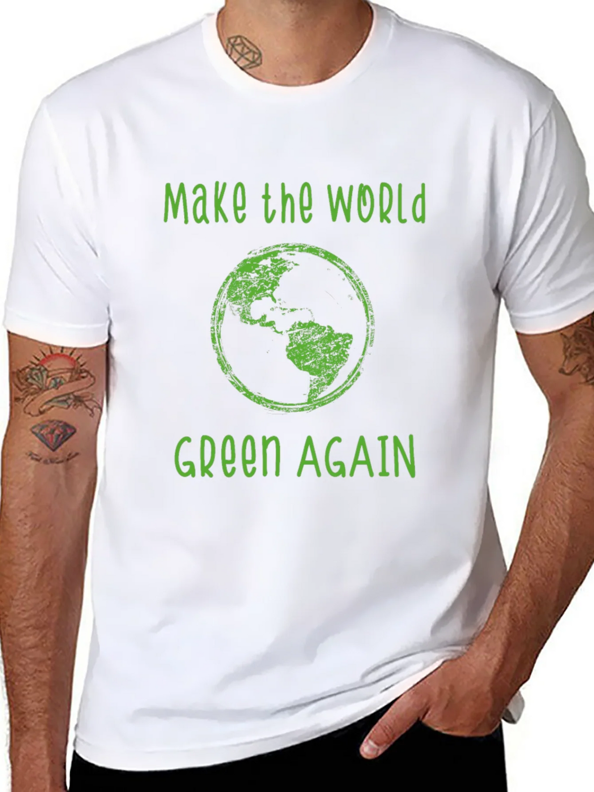 Eco-Friendly Make the World Green Again Graphic T-Shirt product image 3