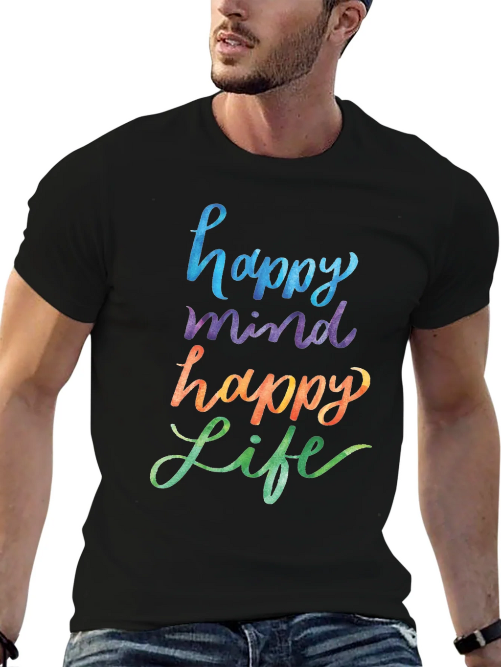 Happy Mind Life Graphic Tee product image 5
