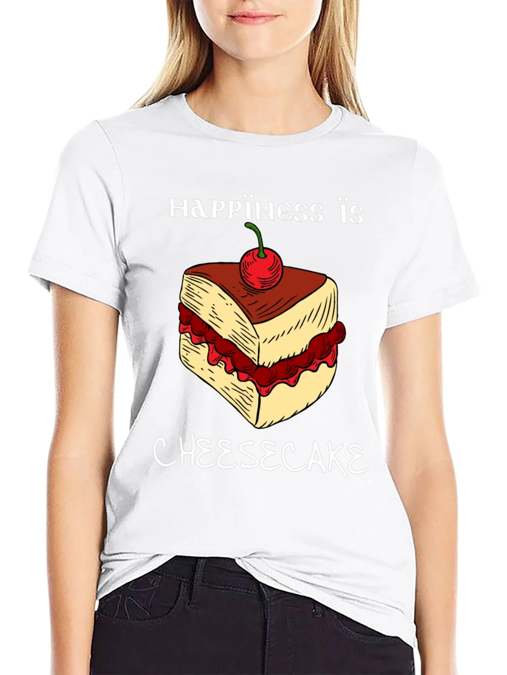 Happiness Is Cheesecake Graphic Tee product image 8
