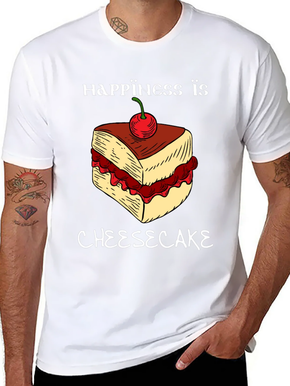 Happiness Is Cheesecake Graphic Tee product image 7