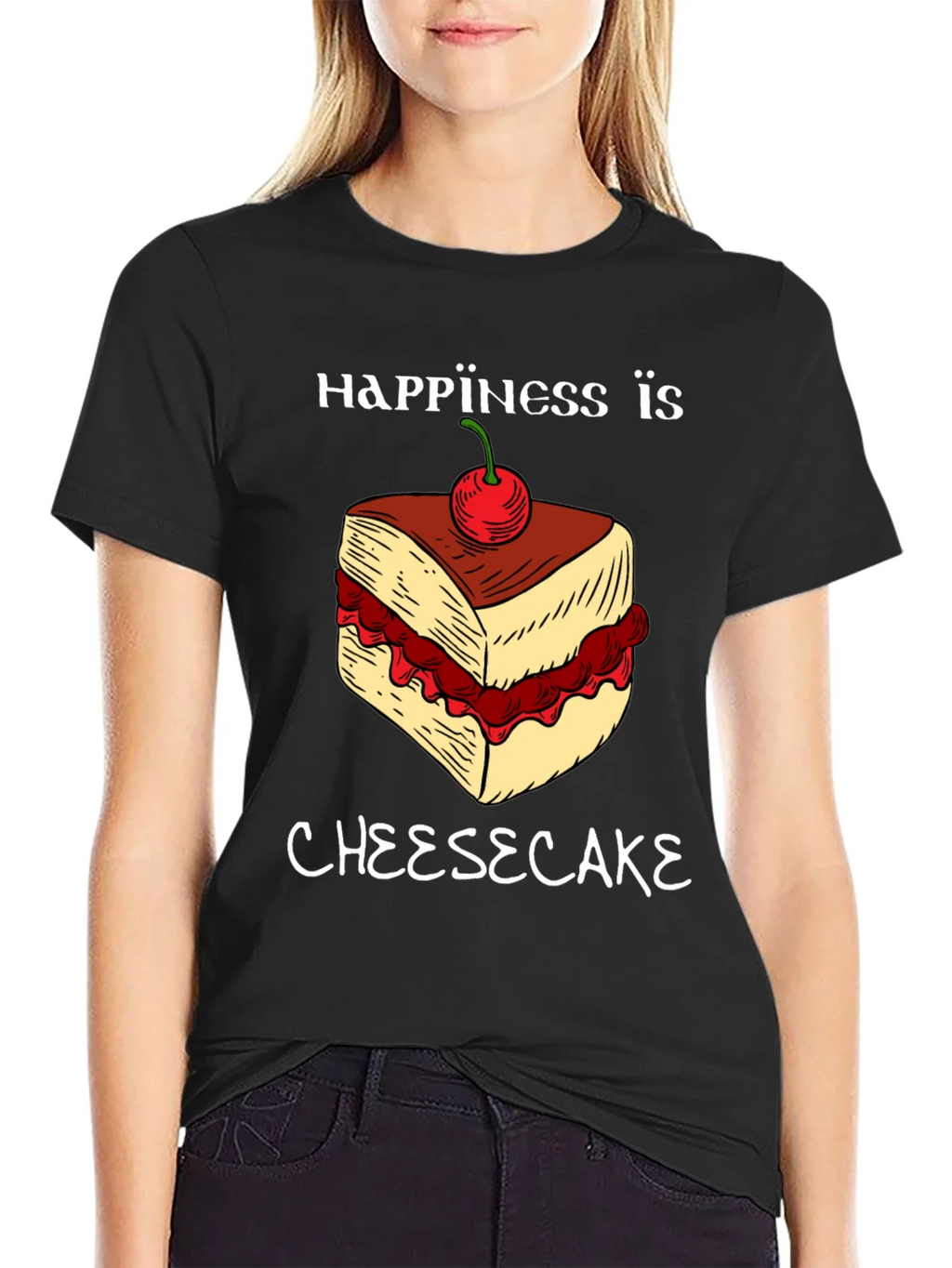 Happiness Is Cheesecake Graphic Tee product image 2