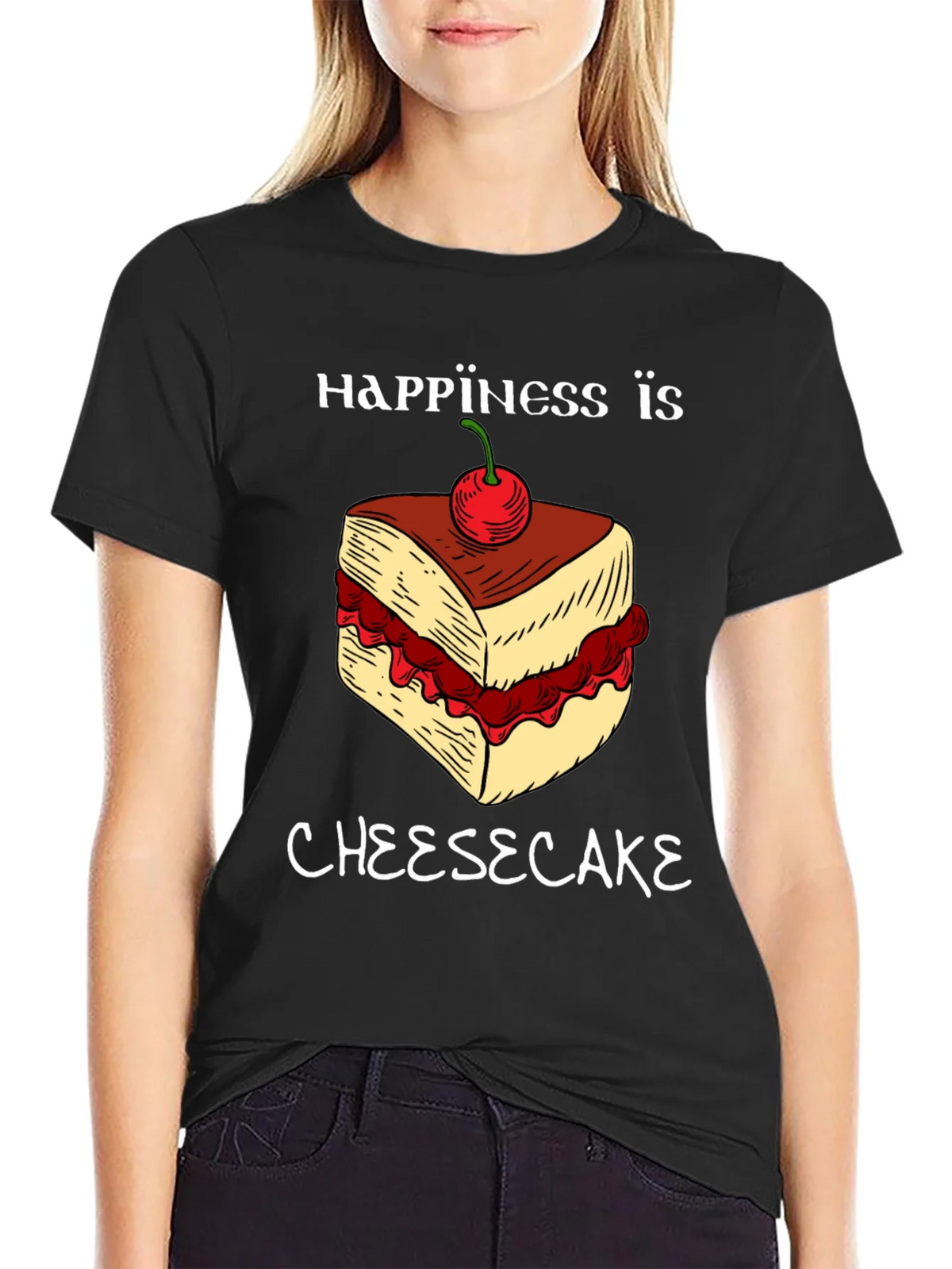 Happiness Is Cheesecake Graphic Tee product image 2