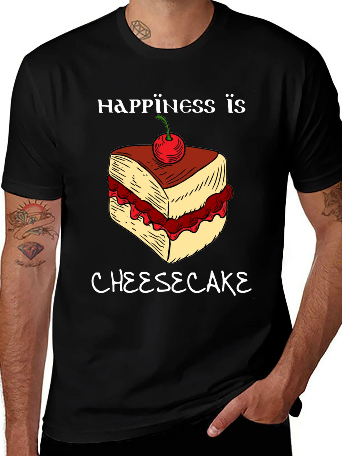 Happiness Is Cheesecake Graphic Tee product image 1
