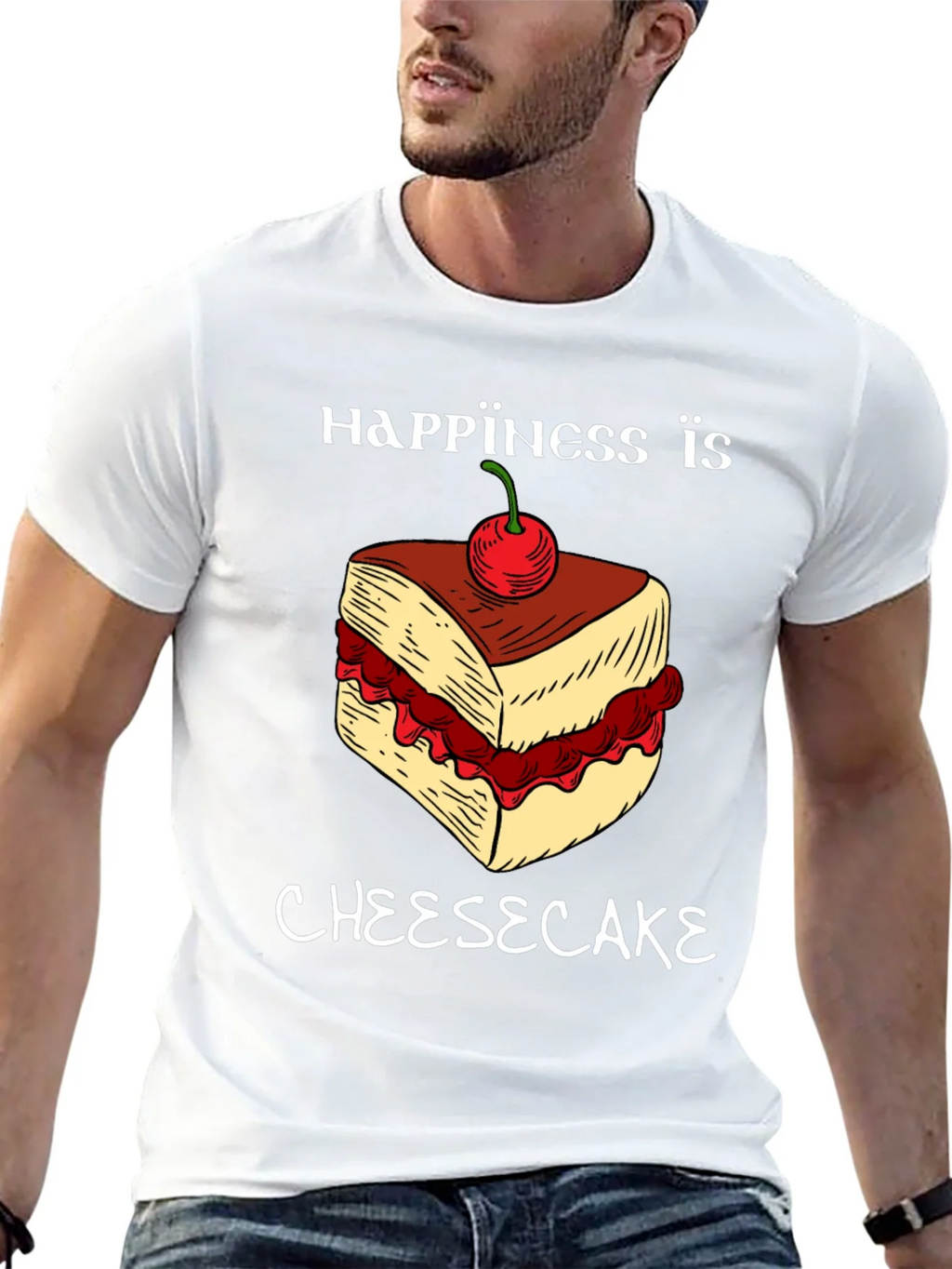Happiness Is Cheesecake Graphic Tee product image 12