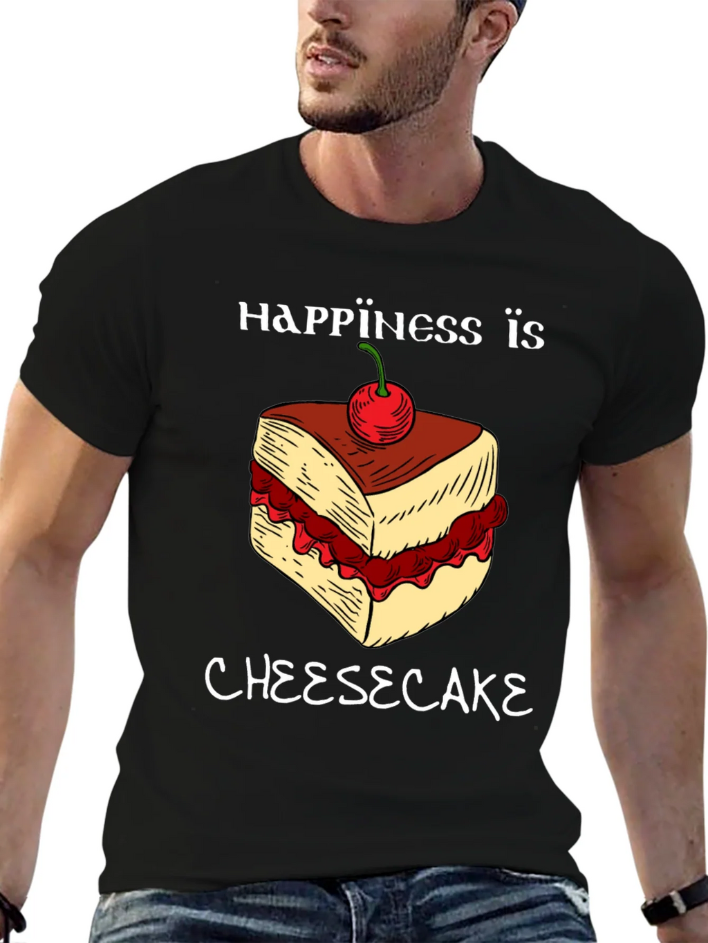 Happiness Is Cheesecake Graphic Tee product image 6