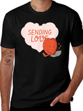 Sending Love T-Shirt - Heart with Laptop Valentines Day Tee product image 1