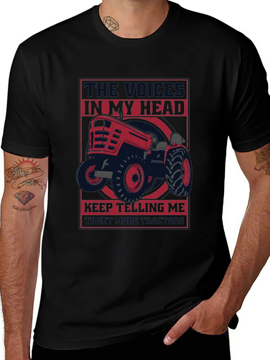 Voices in My Head Tractor T-Shirt product image 1