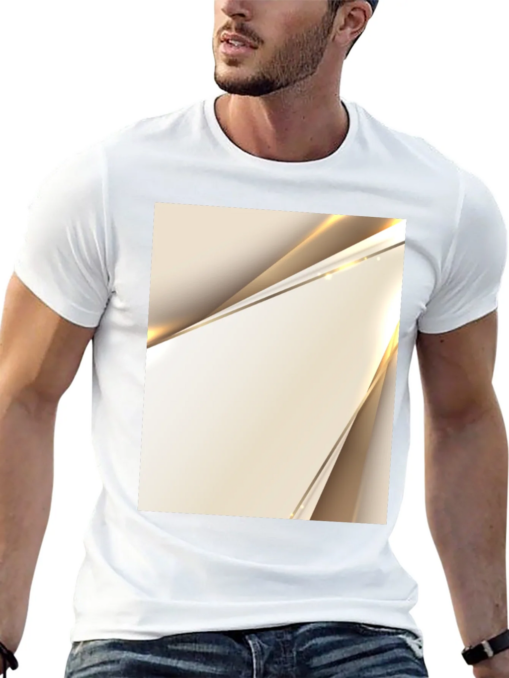 Modern Abstract Art Black T-Shirt product image 12