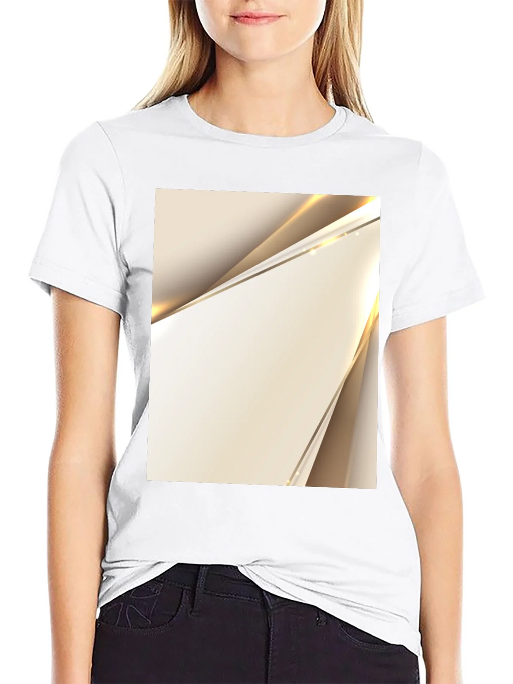 Modern Abstract Art Black T-Shirt product image 8