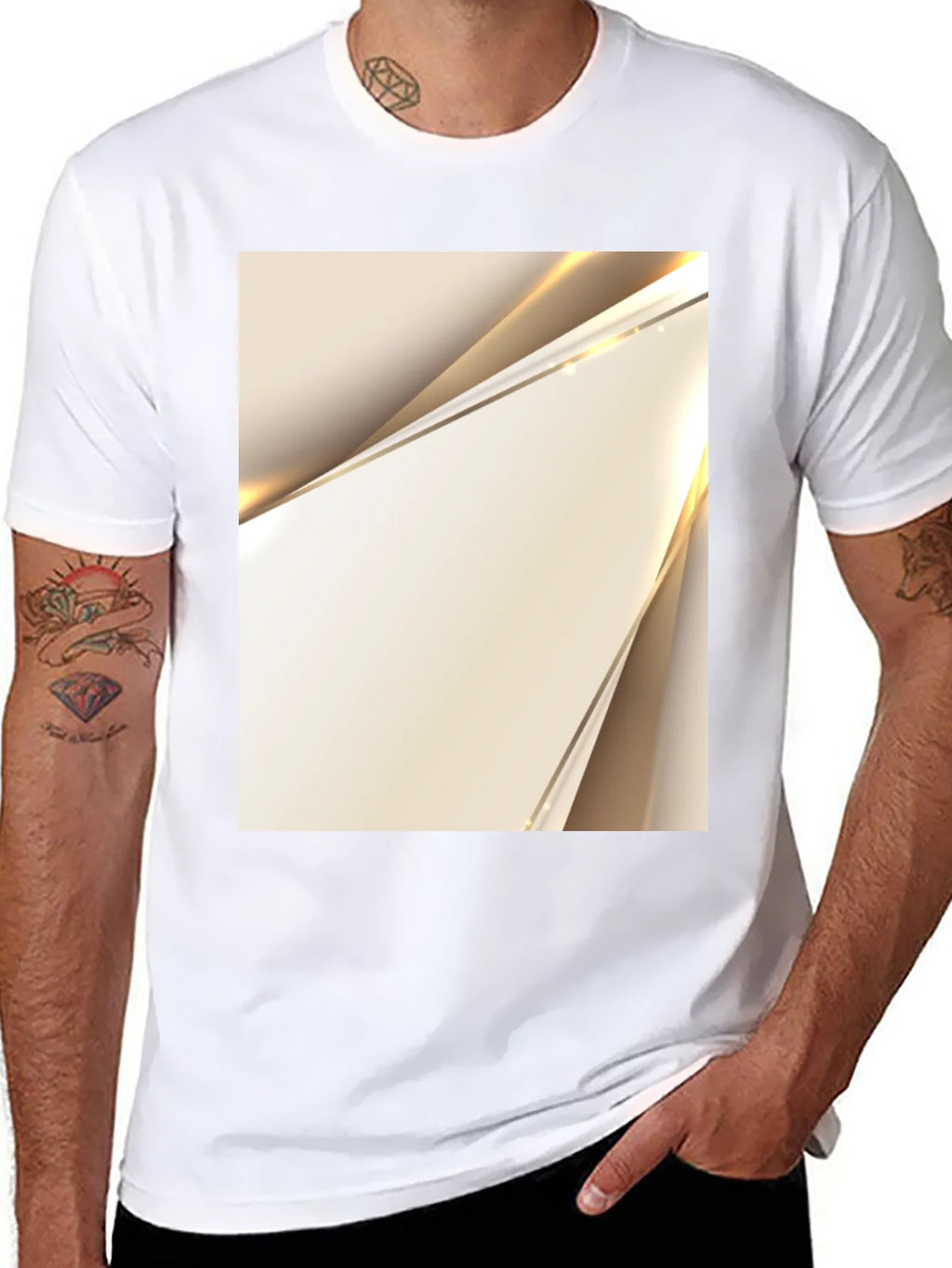 Modern Abstract Art Black T-Shirt product image 7