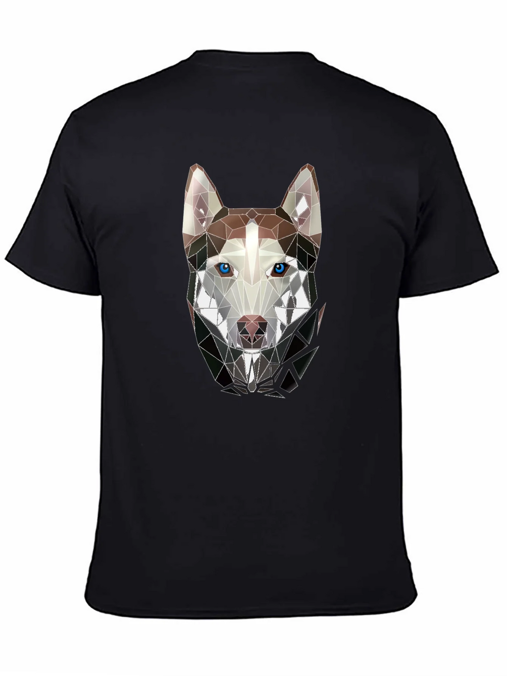 Geometric Husky Graphic Tee - Stylish Mens Black T-Shirt product image 4