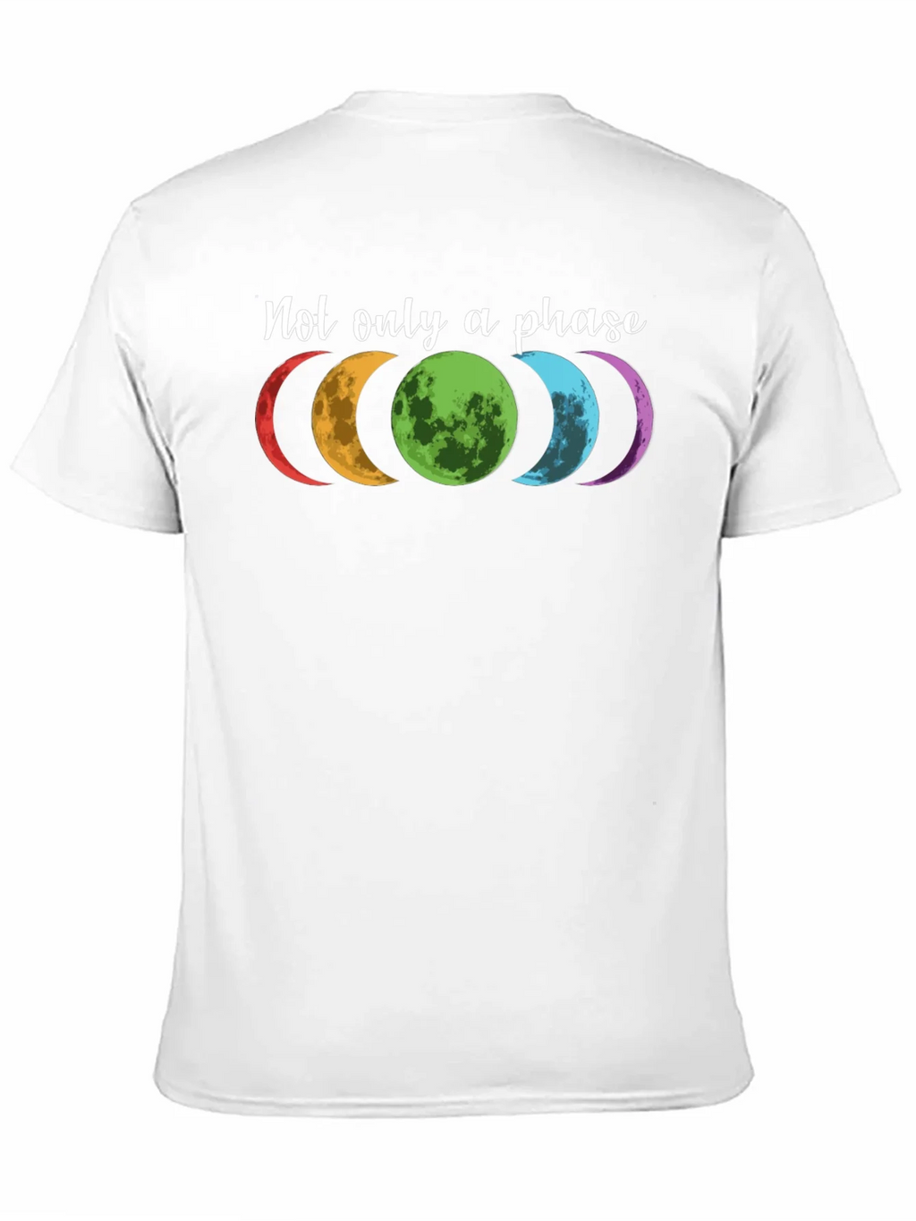 Colorful Moon Phases Graphic T-Shirt - Not Just a Phase product image 10