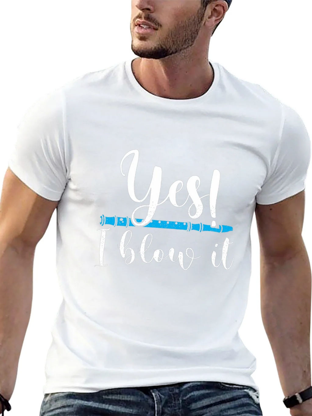 Yes I Blow It T-Shirt - Funny Music Tee product image 12