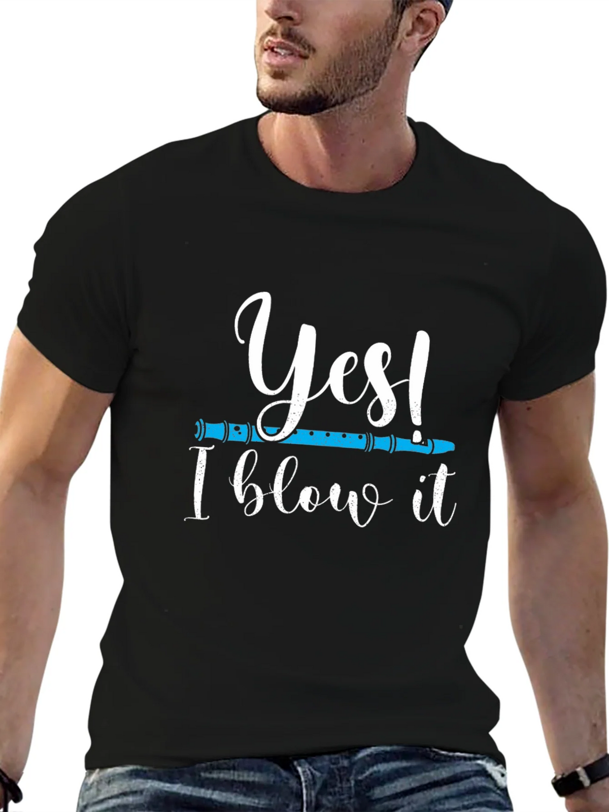 Yes I Blow It T-Shirt - Funny Music Tee product image 6