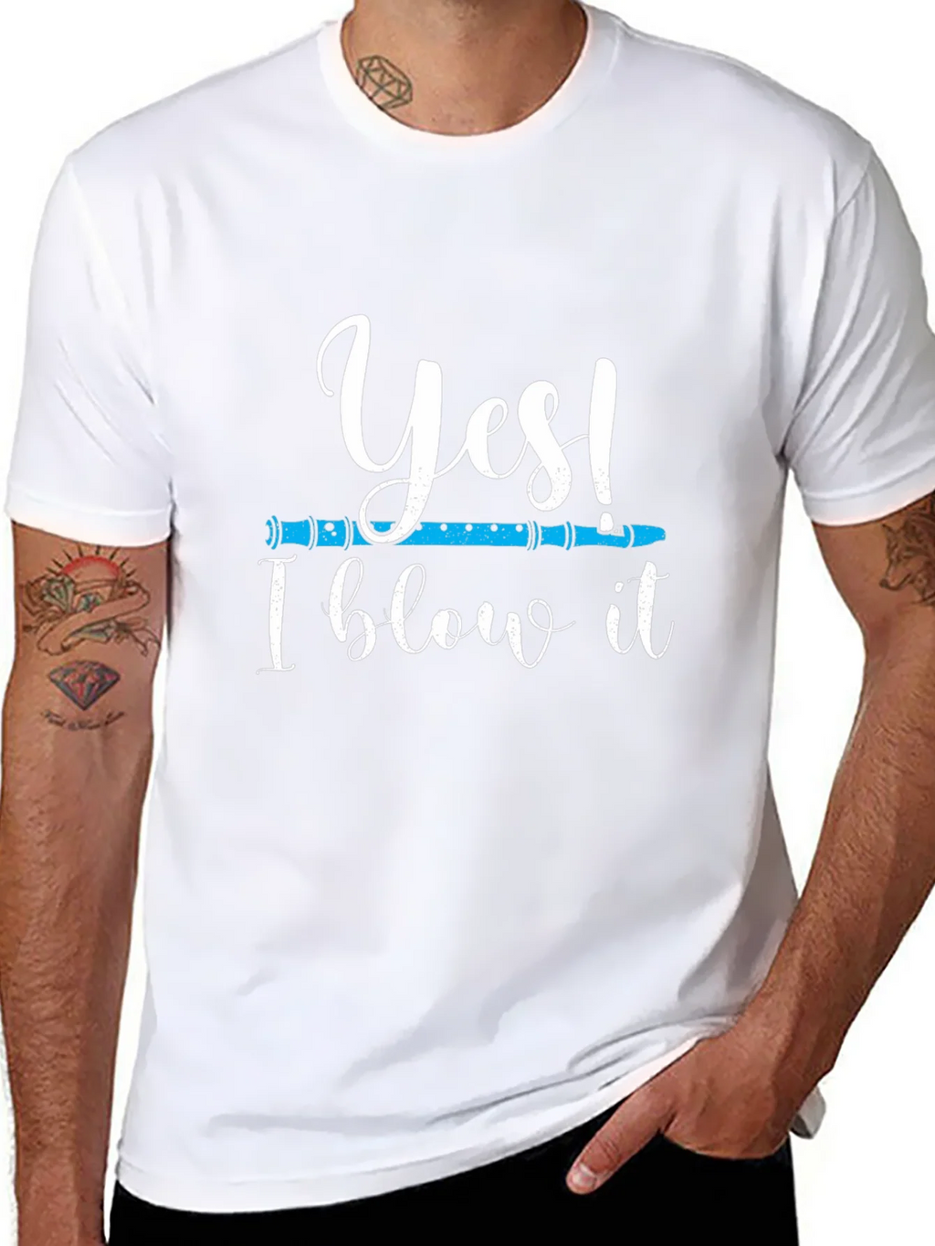 Yes I Blow It T-Shirt - Funny Music Tee product image 7