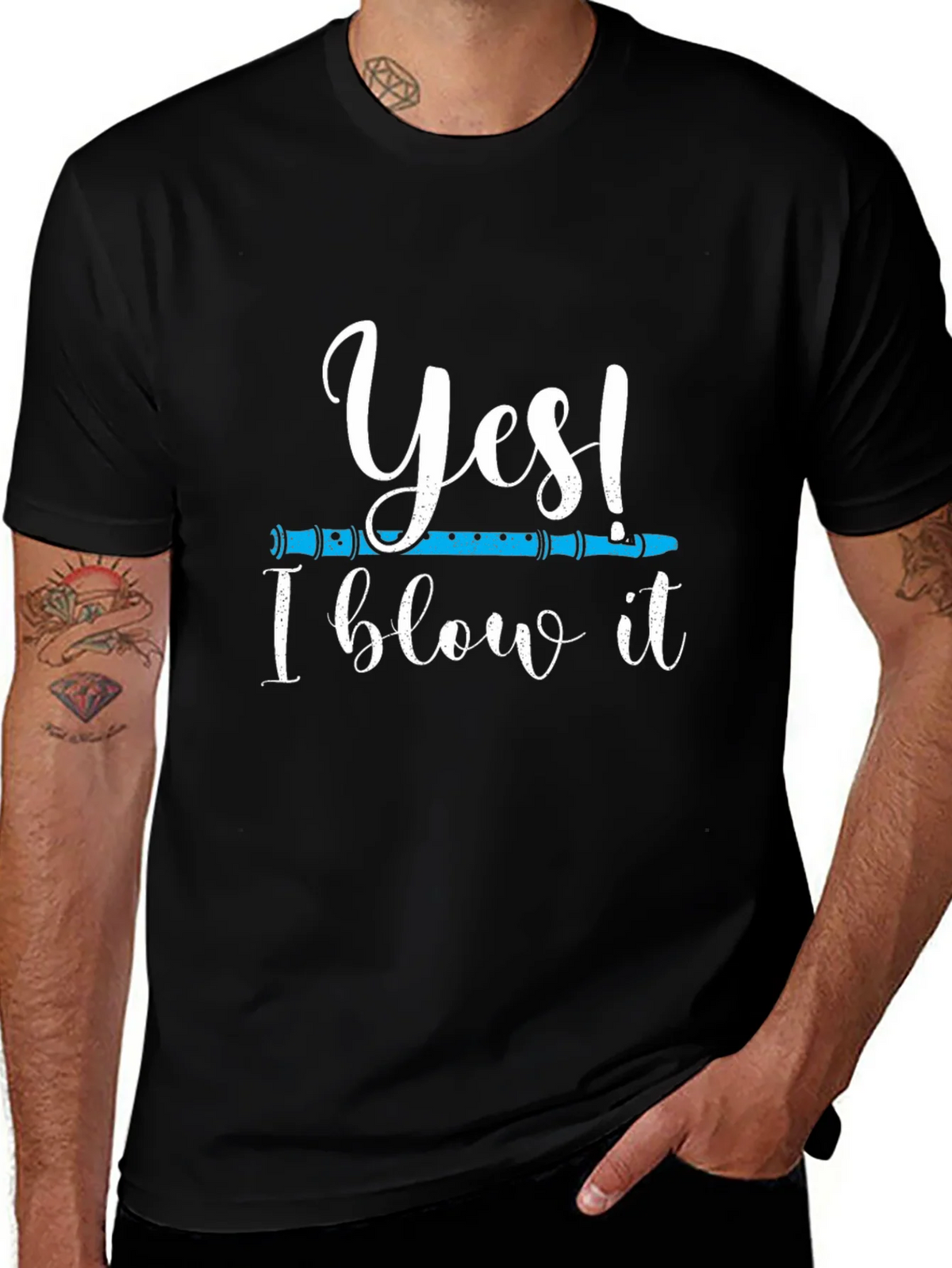 Yes I Blow It T-Shirt - Funny Music Tee product image 1