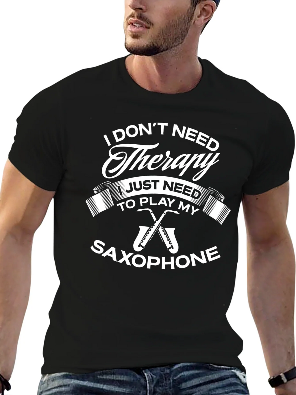 Saxophone Therapy T-Shirt - Musicians Apparel product image 6