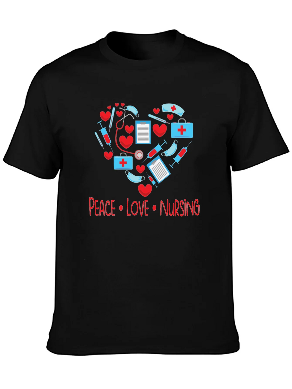 Peace Love Nursing T-Shirt - Medical Heart Design product image 3