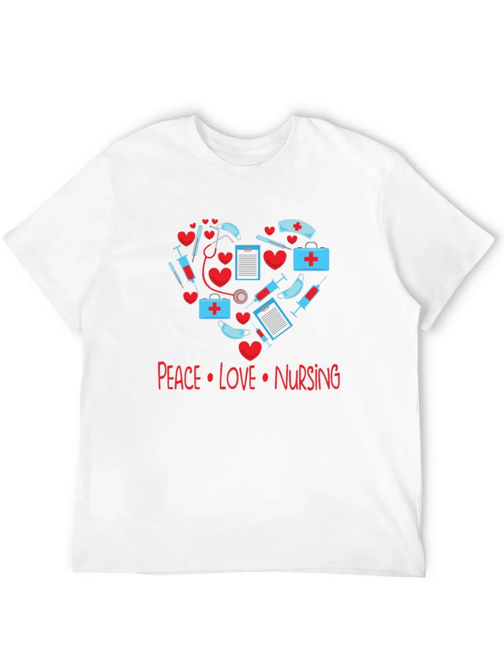 Peace Love Nursing T-Shirt - Medical Heart Design product image 11