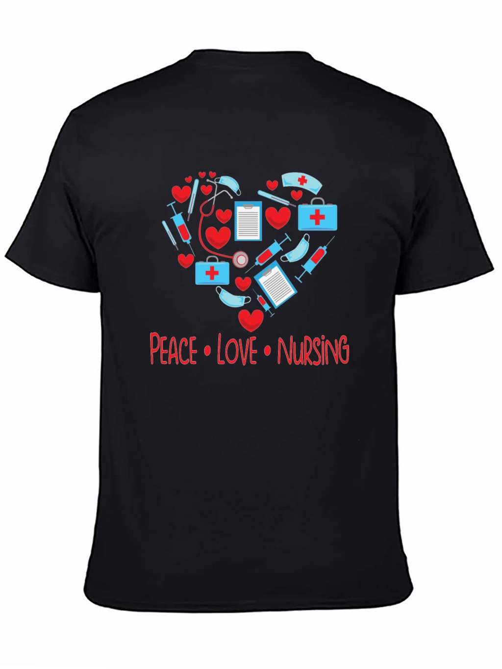Peace Love Nursing T-Shirt - Medical Heart Design product image 4