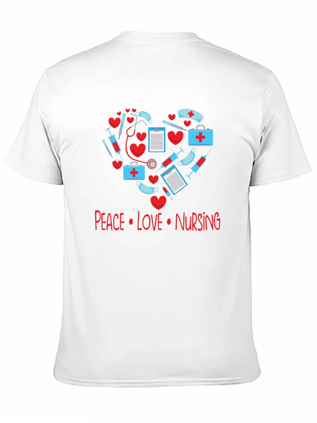 Peace Love Nursing T-Shirt - Medical Heart Design product image 10