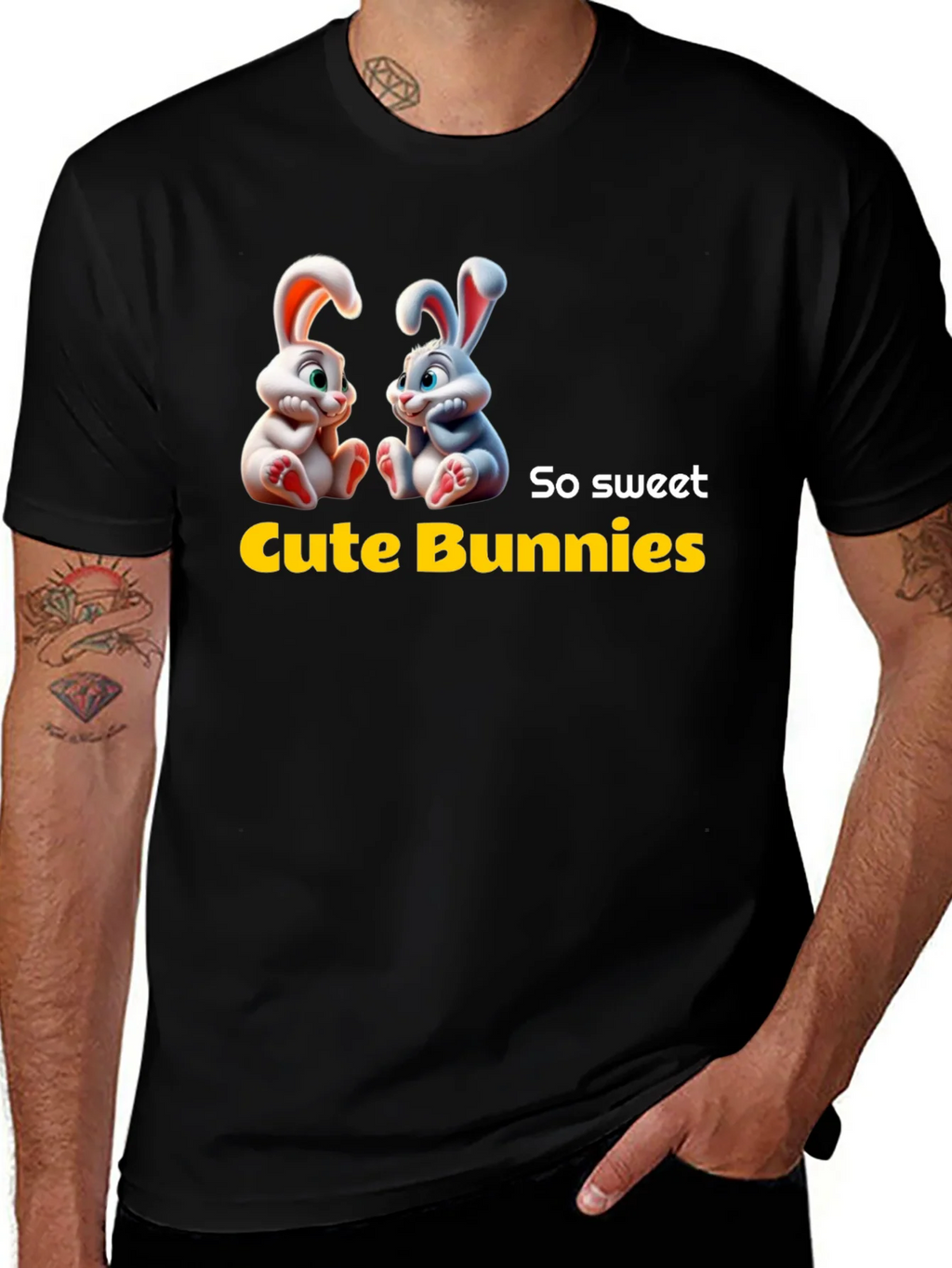 Cute Bunnies Graphic Tee - So Sweet! product image 1