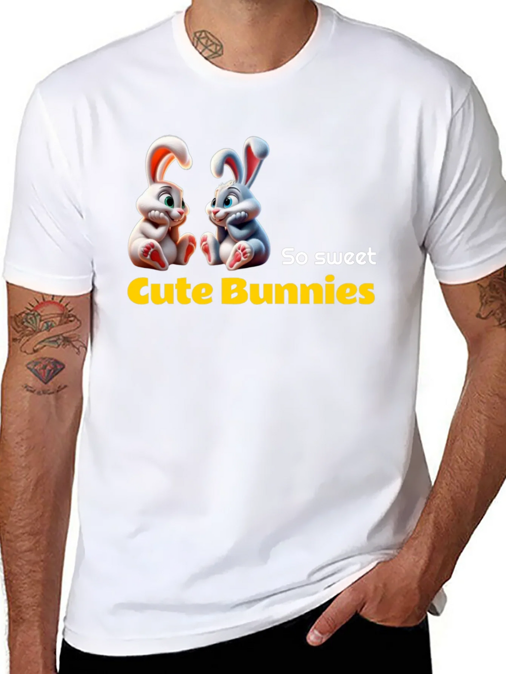 Cute Bunnies Graphic Tee - So Sweet! product image 7