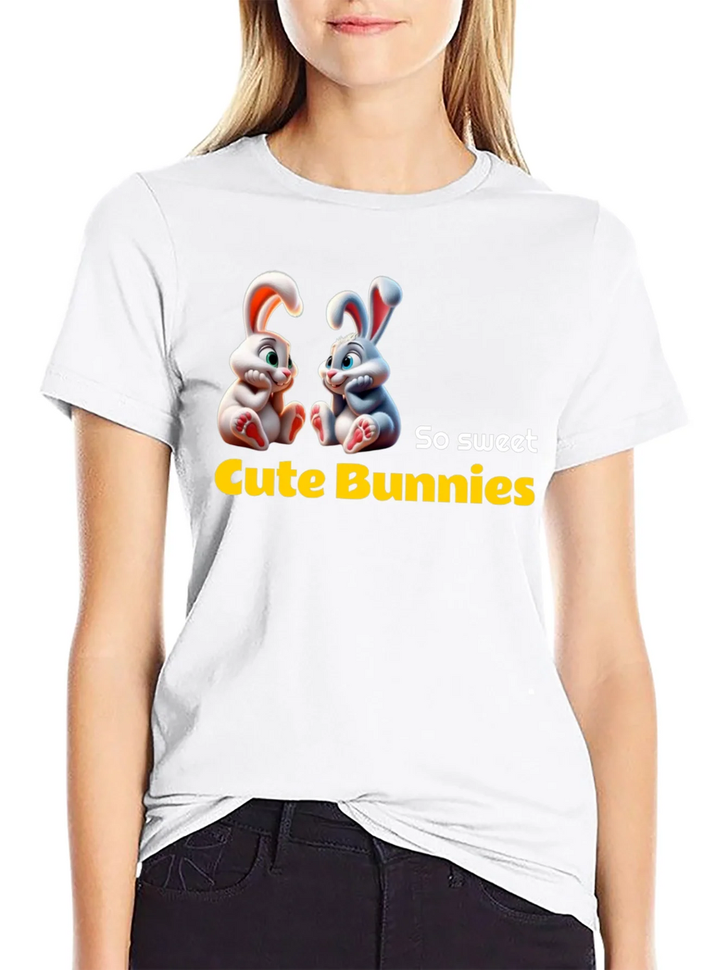 Cute Bunnies Graphic Tee - So Sweet! product image 8