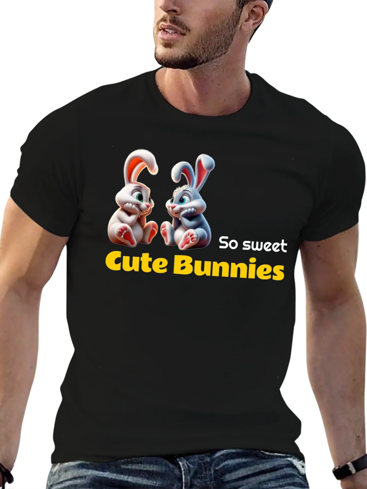 Cute Bunnies Graphic Tee - So Sweet! product image 6