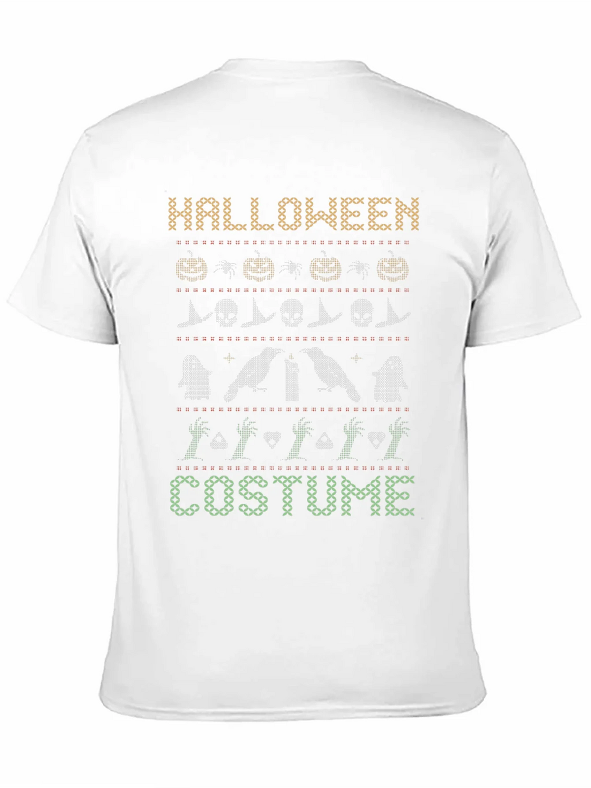 Halloween Costume Sweater Pattern Black T-Shirt product image 10