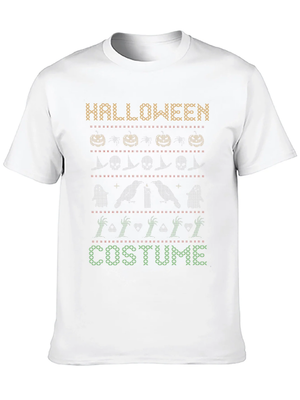 Halloween Costume Sweater Pattern Black T-Shirt product image 9