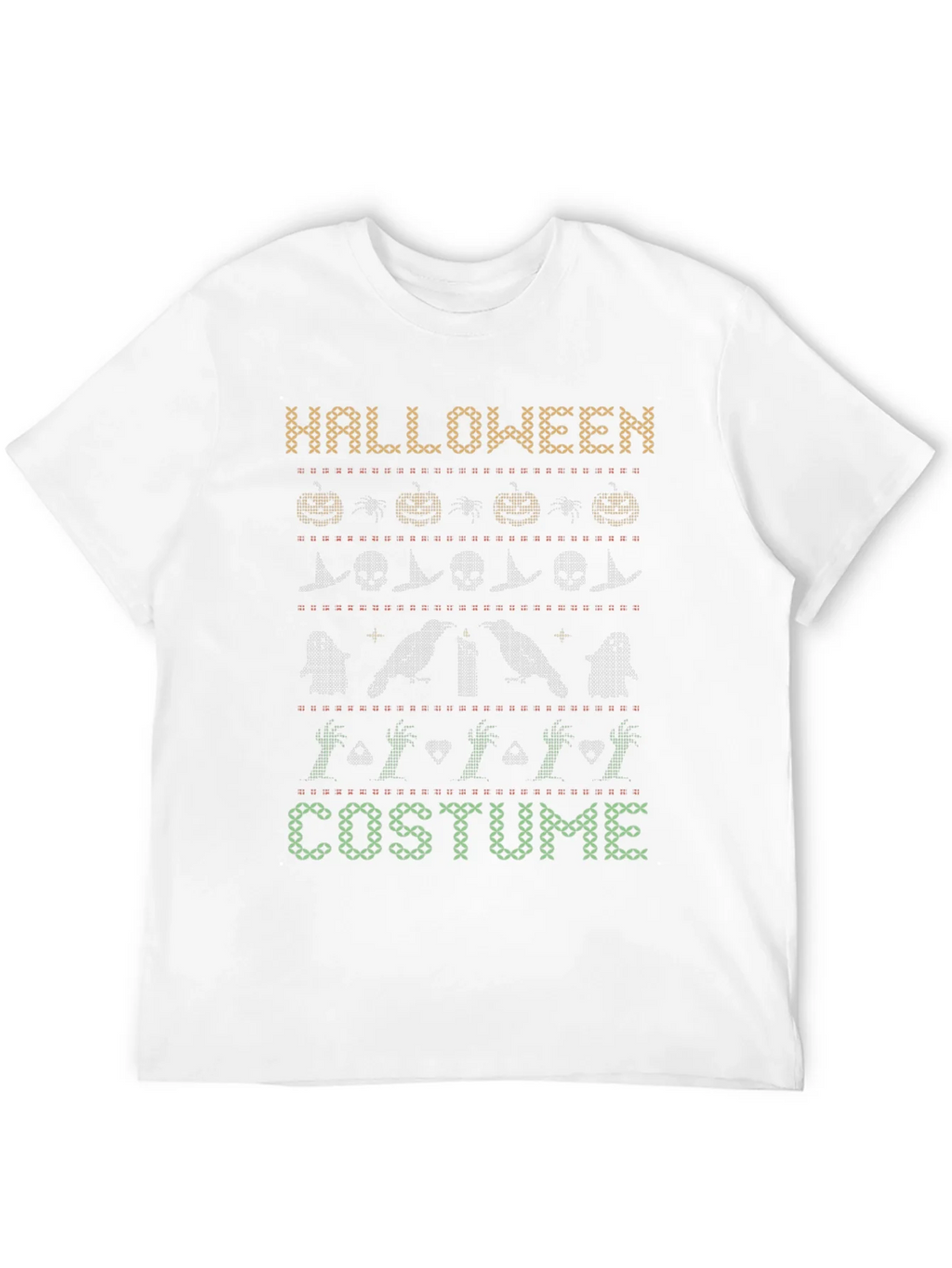 Halloween Costume Sweater Pattern Black T-Shirt product image 11