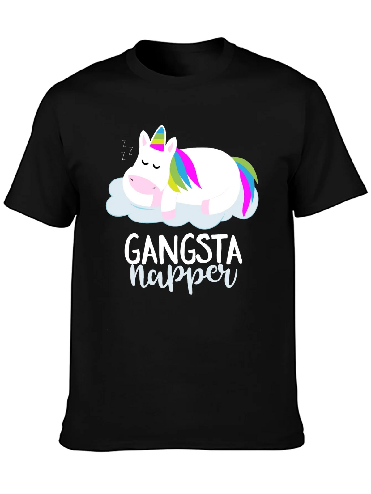 Gangsta Napper Unicorn Graphic T-Shirt product image 3