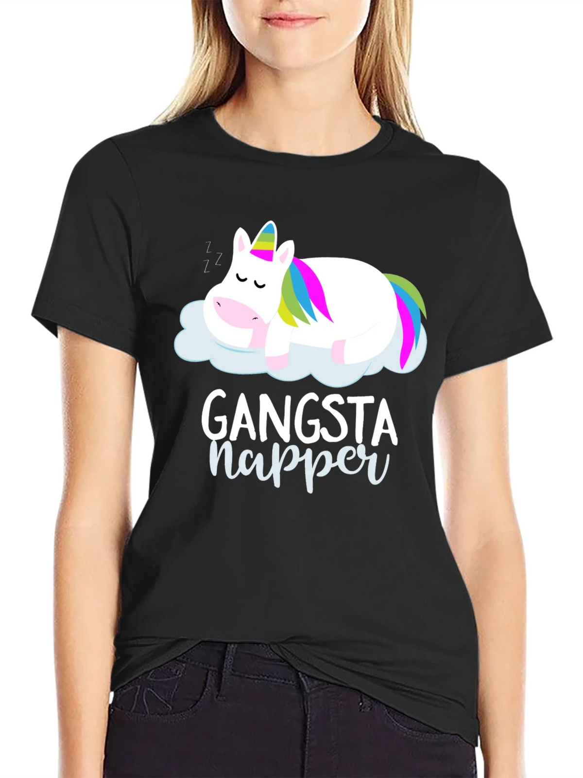 Gangsta Napper Unicorn Graphic T-Shirt product image 2