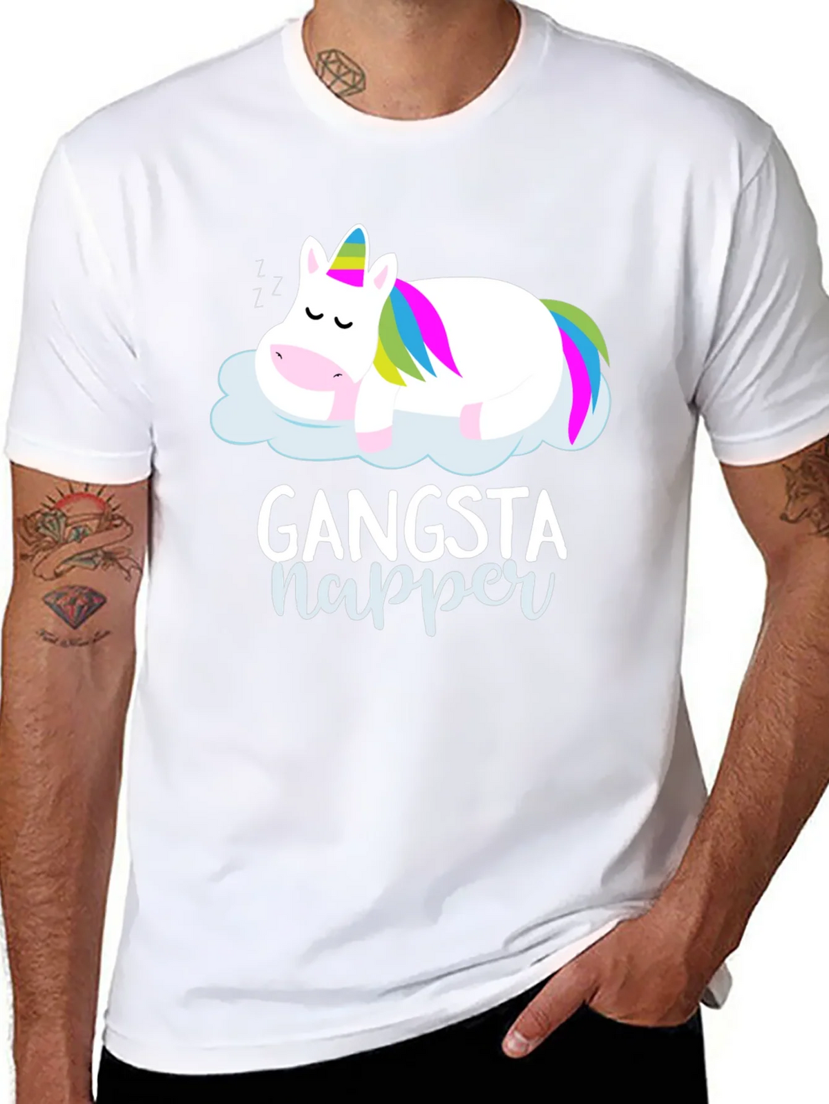 Gangsta Napper Unicorn Graphic T-Shirt product image 7