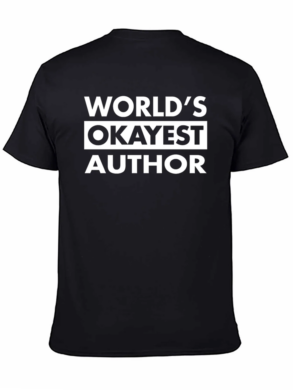 Worlds Okayest Author Graphic Tee - Black product image 1