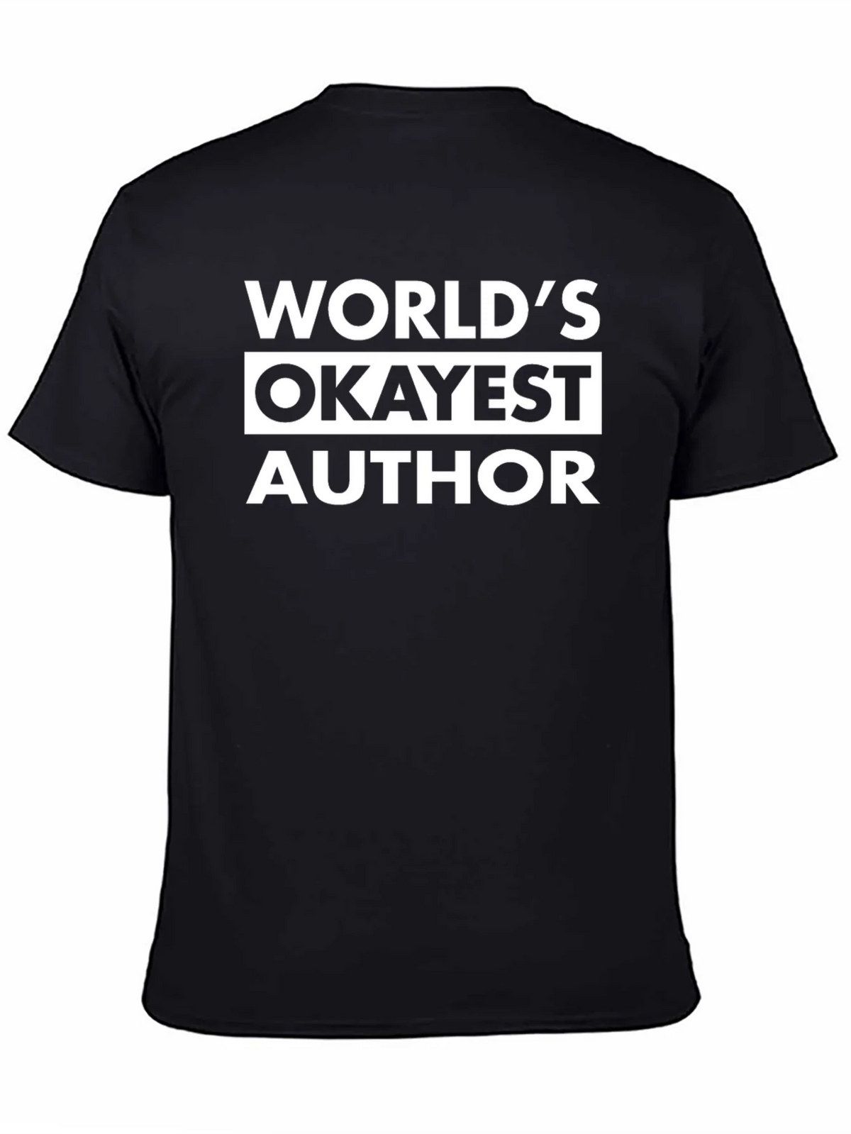 Worlds Okayest Author Graphic Tee - Black product image 1