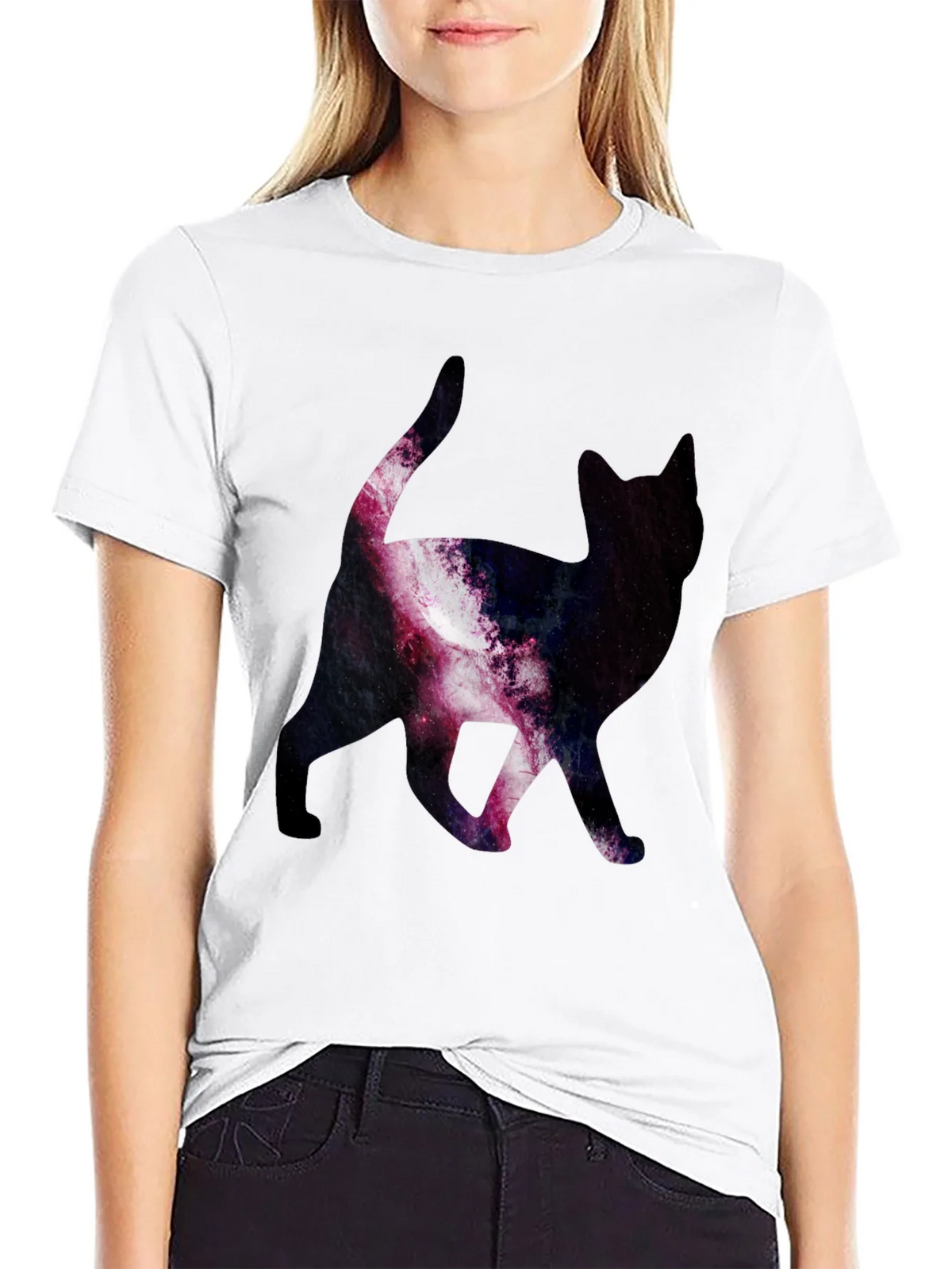 Galaxy Cat Print T-Shirt - Stylish & Unique product image 8
