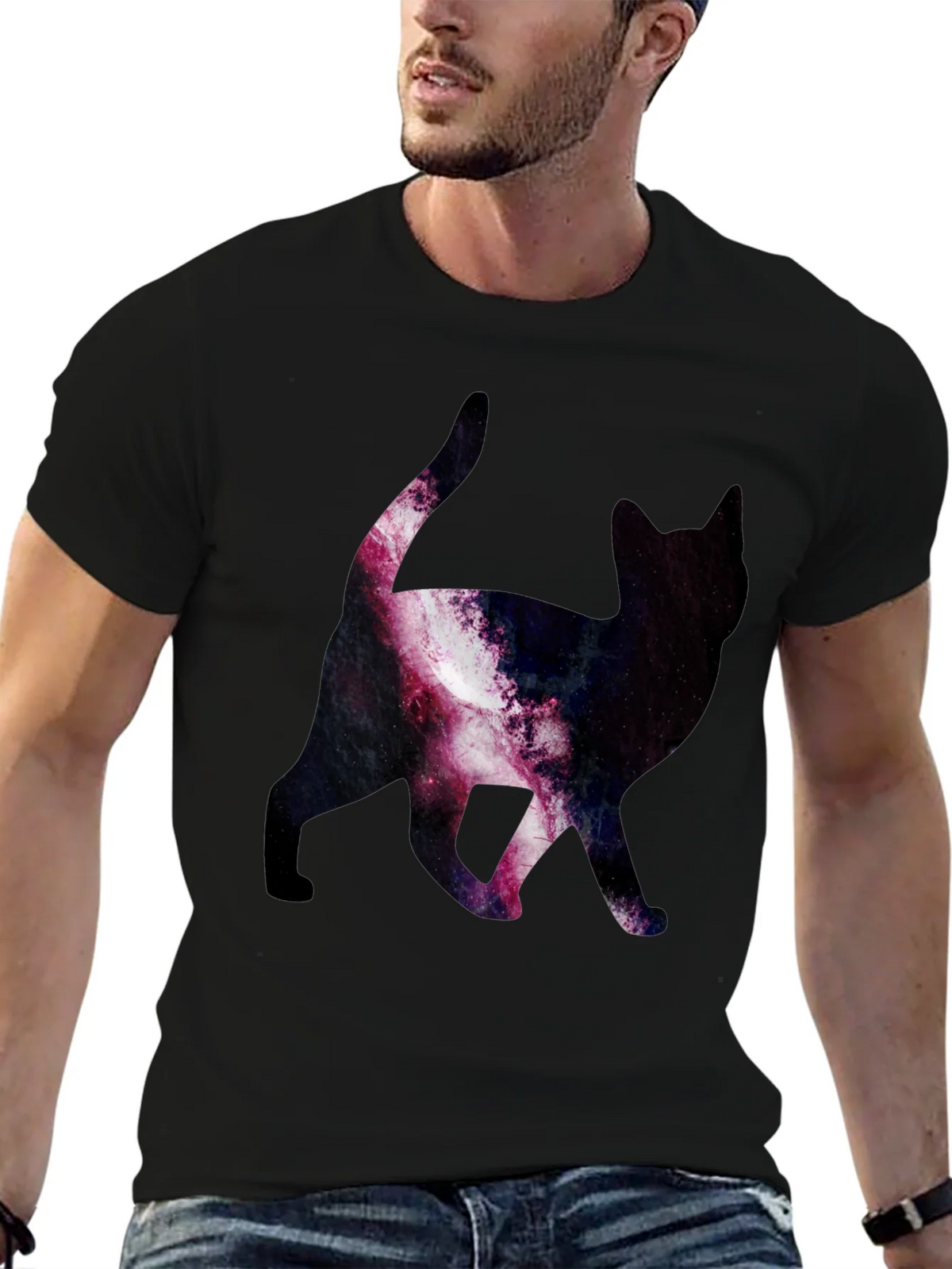 Galaxy Cat Print T-Shirt - Stylish & Unique product image 6