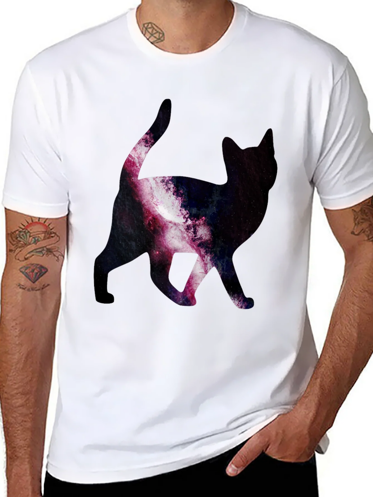 Galaxy Cat Print T-Shirt - Stylish & Unique product image 7
