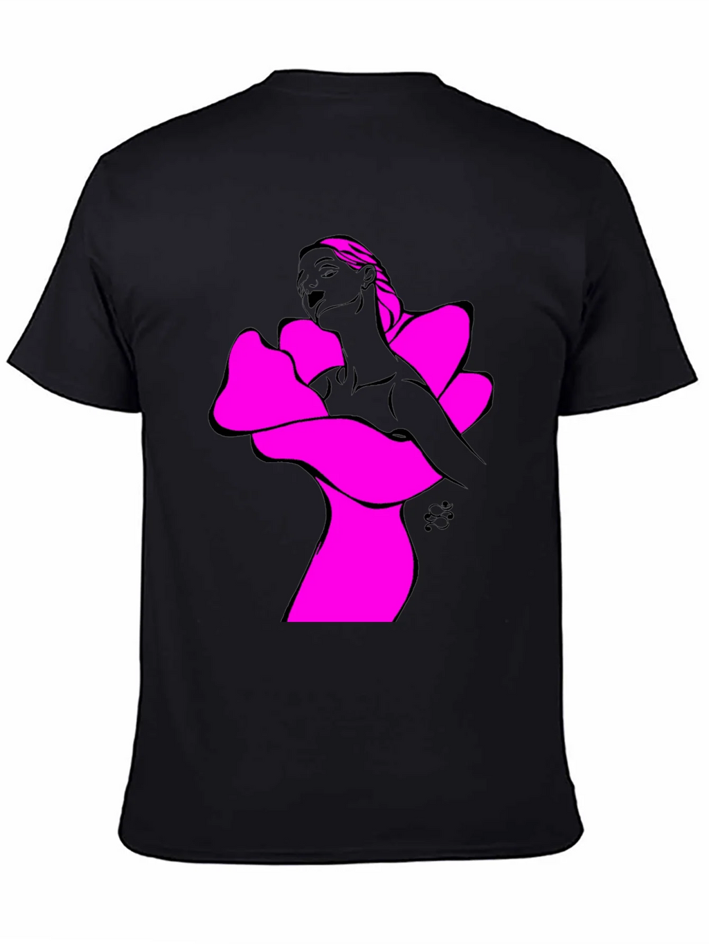 Abstract Woman Graphic Tee - Bold Black Shirt product image 4