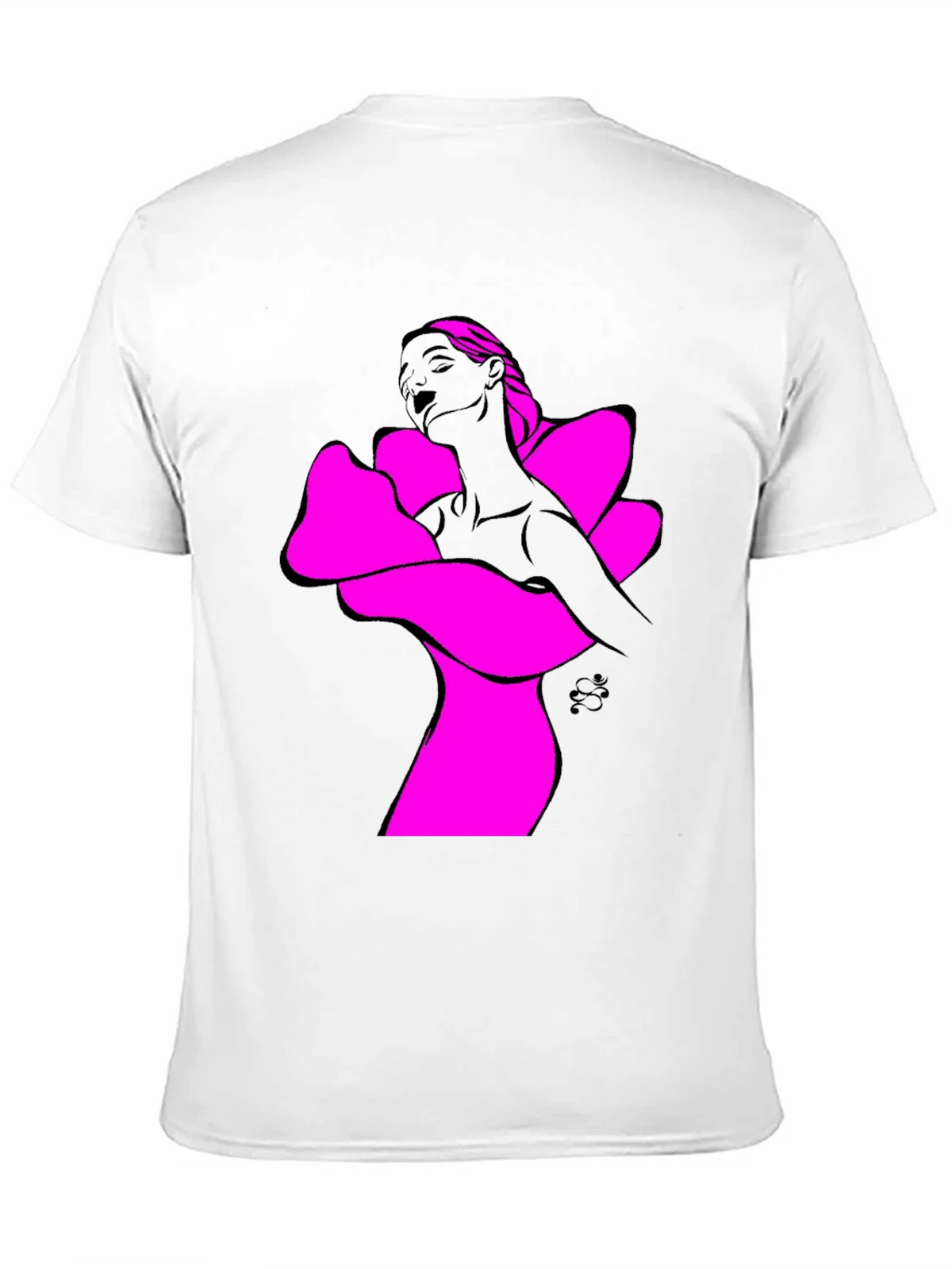 Abstract Woman Graphic Tee - Bold Black Shirt product image 10