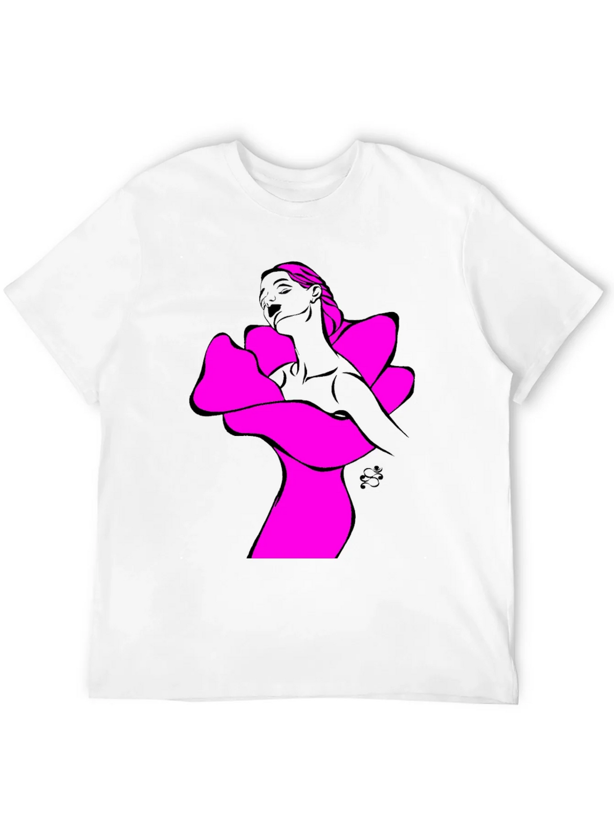 Abstract Woman Graphic Tee - Bold Black Shirt product image 11