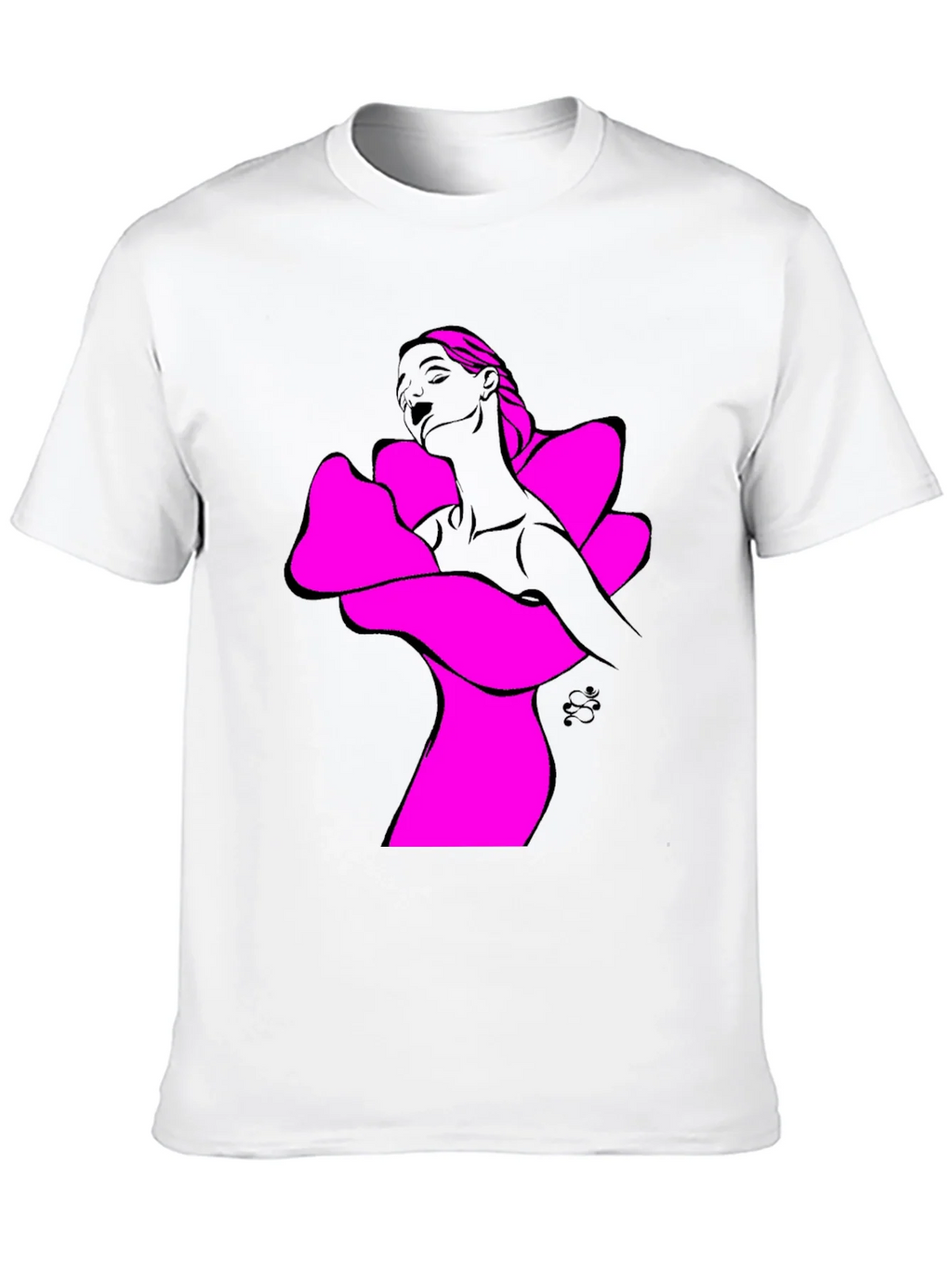 Abstract Woman Graphic Tee - Bold Black Shirt product image 9