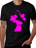 Abstract Woman Graphic Tee - Bold Black Shirt product image 1