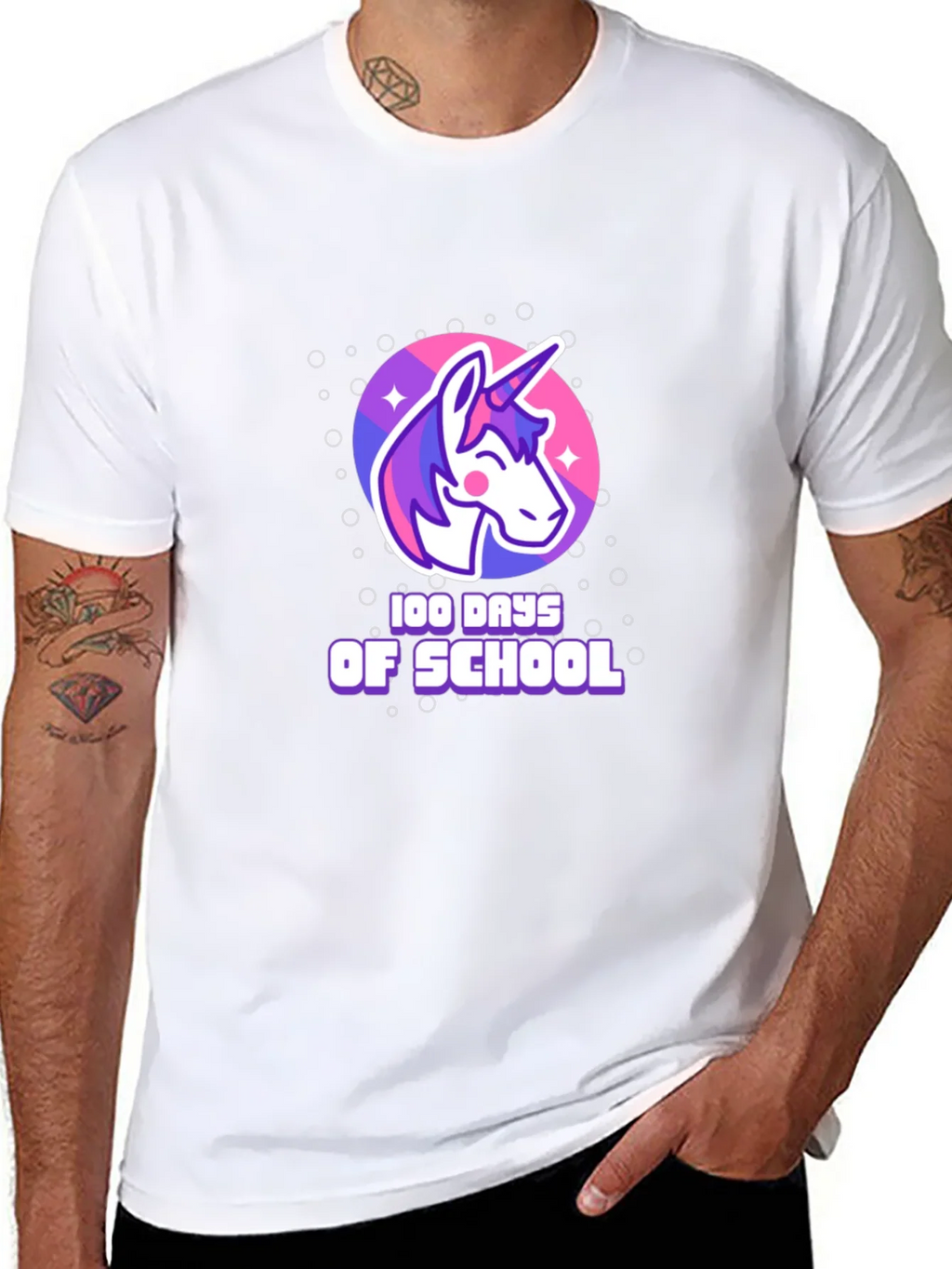 100 Days of School Unicorn Graphic Tee product image 5